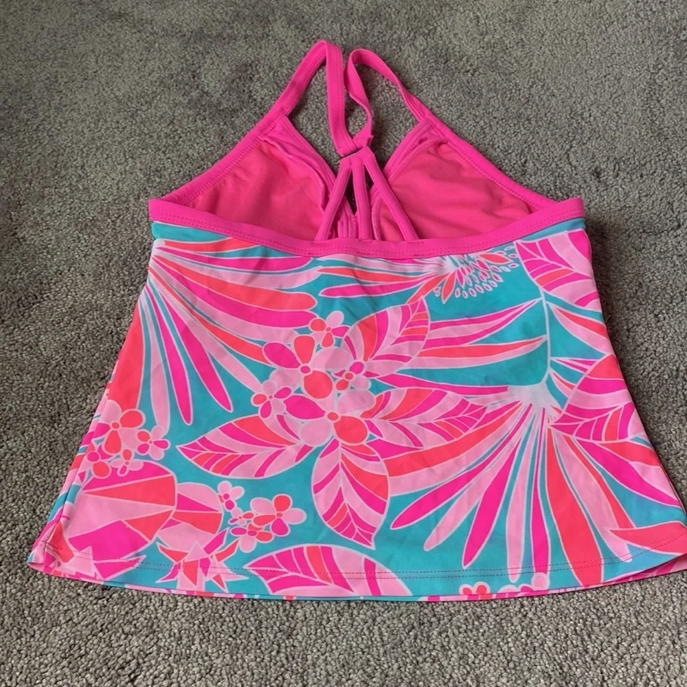 ZeroXposur Pink Floral Tankini Swimsuit SIZE 14 Tropical Two Piece Swim Set